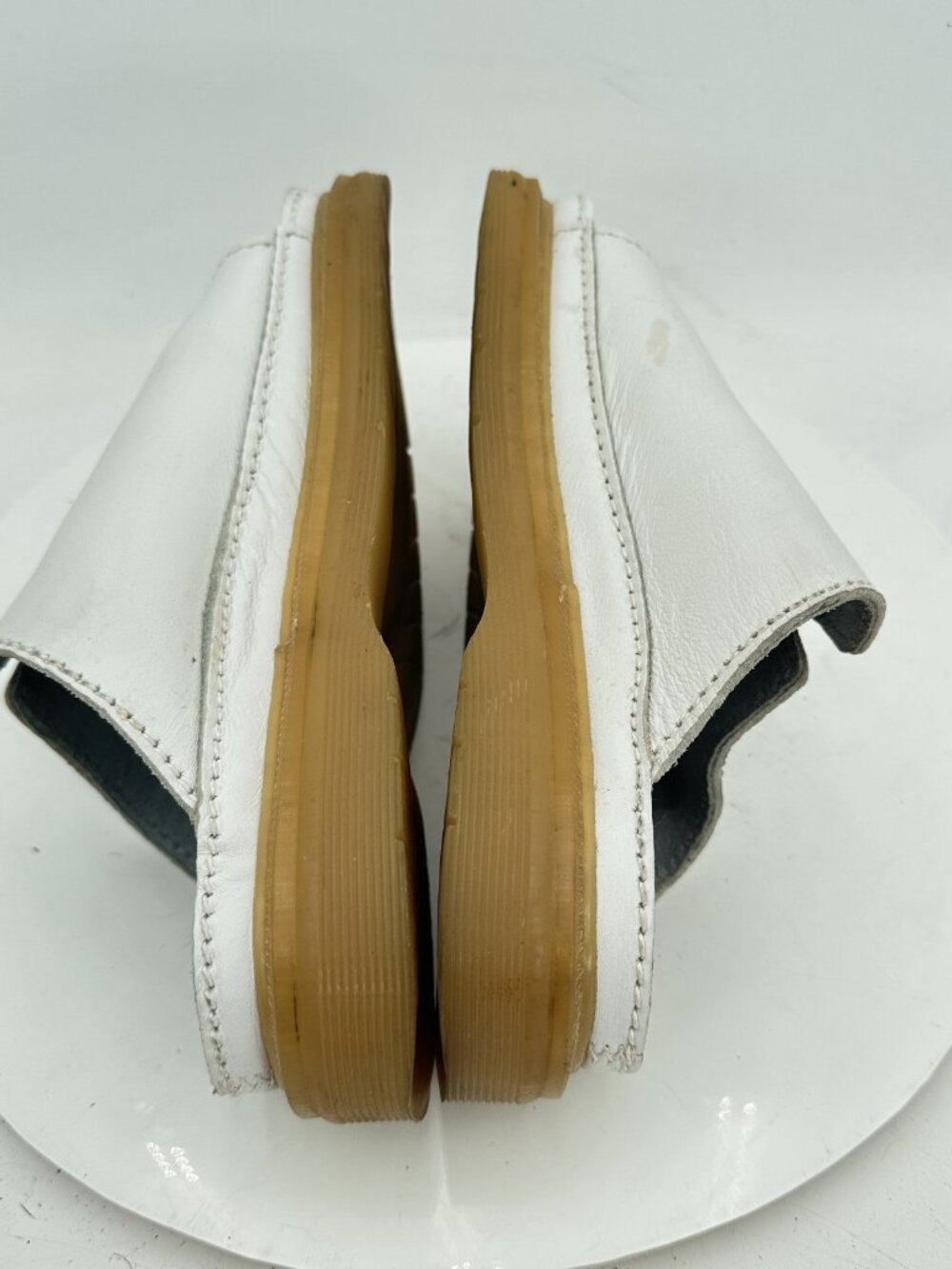 Dr Marten’s Women Size 5 England White Leather Slide Mules Sandal - Picture 10 of 11